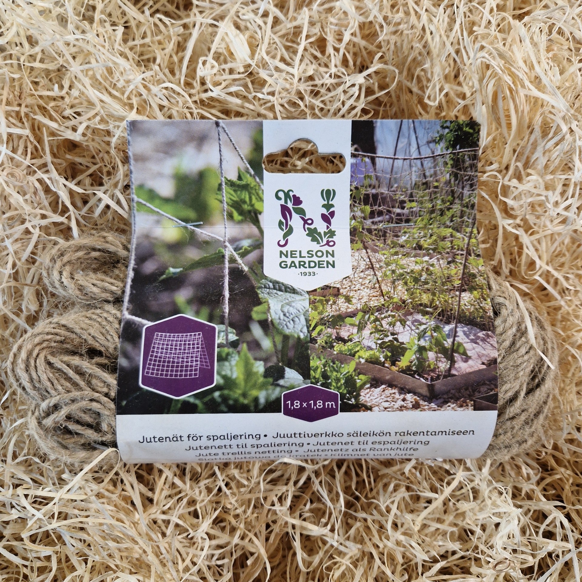 Jutenät för spaljering